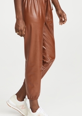 Enza Costa Vegan Leather Joggers