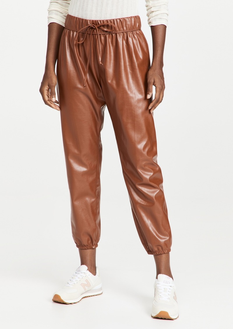 Enza Costa Vegan Leather Joggers