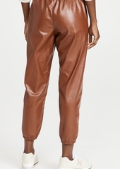 Enza Costa Vegan Leather Joggers