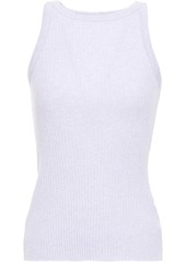 Enza Costa Woman Mélange Ribbed Cotton And Cashmere-blend Jersey Tank Lilac