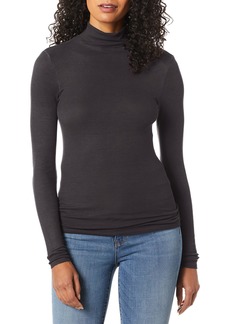 Enza Costa Women's Rib Fitted Long Sleeve Turtleneck Top  S