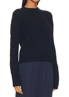 Enza Costa Pure Cashmere Crew In Navy