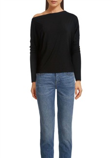 Enza Costa Silk Jersey Slouch Top In Black