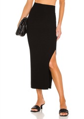 Enza Costa Silk Knit Skirt In Black