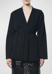 Enza Costa Soft Crepe Wrap Blazer