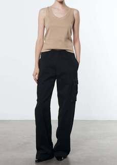 Enza Costa Soft Touch Cargo Pant In Black