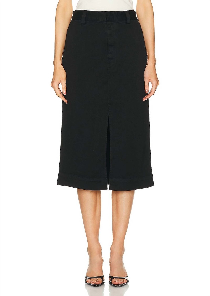 Enza Costa Soft Touch Slit Skirt In Black