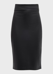 Enza Costa Soft Vegan Leather Pencil Skirt