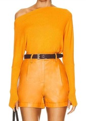 Enza Costa Sweater Knit Slouch Top In Citrus