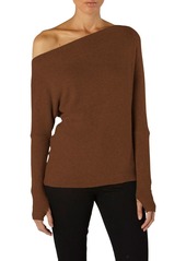 Enza Costa Sweater Knit Slouch Top In Taupe