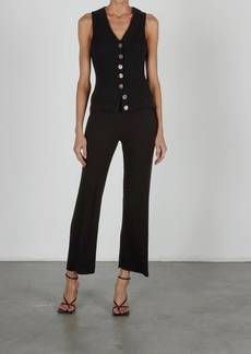 Enza Costa Terry Knit Pant In Black
