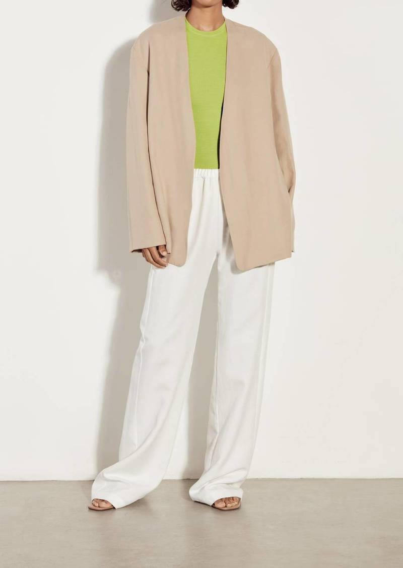 Enza Costa Twill Belted Jacket In Clay