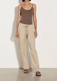 Enza Costa Twill Easy Pant In Clay