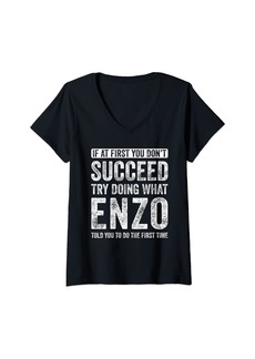 Enzo Angiolini Womens Gifts For ENZO ENZO Personalized Gifts Funny ENZO V-Neck T-Shirt