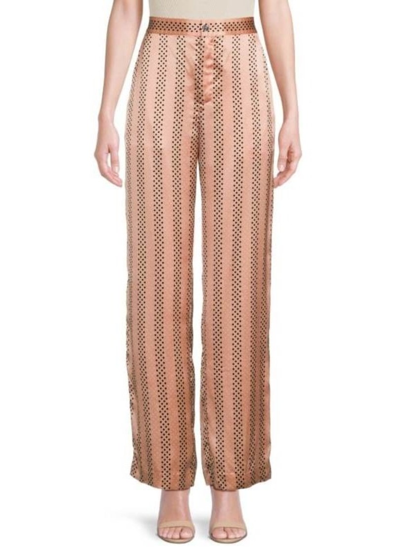 Equipment Aeslin Dot Print Silk Pants