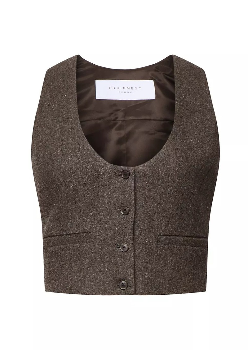 Equipment Charlie Cropped Wool Vest