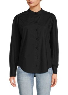 Equipment Collarless Button Down Shirt