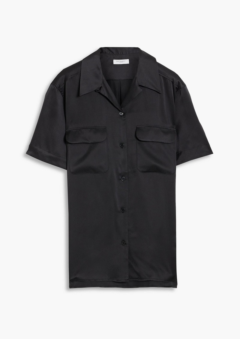 Equipment - Amaia washed-silk shirt - Black - L