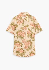 Equipment - Essential floral-print silk crepe de chine shirt - Orange - M