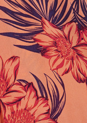 Equipment - Illumina belted floral-print silk midi dress - Orange - L