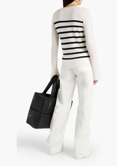 Equipment - Junie striped cashmere sweater - White - M