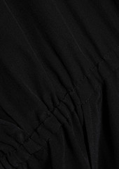 Equipment - Karina washed-silk midi wrap dress - Black - US 0