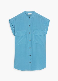 Equipment - Polka-dot silk crepe de chine shirt - Blue - XXS
