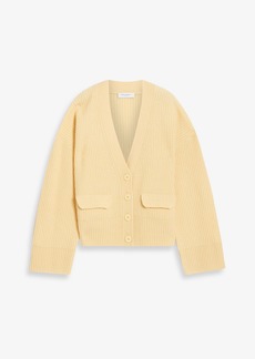 Equipment - Rosie ribbed cashmere cardigan - Yellow - L