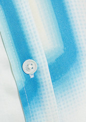 Equipment - Signature printed washed-silk shirt - Blue - XXS