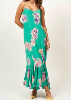 Equipment Adina Floral Print Sleeveless Silk Midi Dress