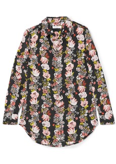 Equipment Essential floral-print silk crepe de chine shirt