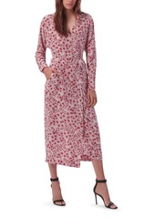 Equipment Guitain Long Sleeve Faux Wrap Dress in Rose Smoke Multi at Nordstrom