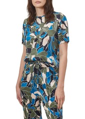 Equipment Saxonne Tropical Floral Print Silk Top in Eclipse Multi at Nordstrom