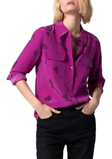 Equipment Signature Slim Fit Silk Button-Up Shirt