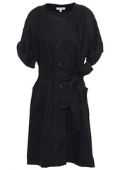 Equipment Woman Bernyce Belted Linen Mini Dress Black
