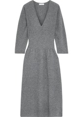 Equipment Woman Channing Mélange Brushed-wool Midi Dress Gray