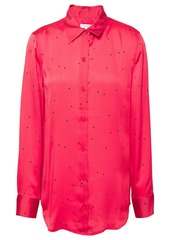Equipment Woman Essential Printed Washed-satin Shirt Red