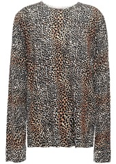 Equipment Woman Leopard-print Wool Sweater Animal Print