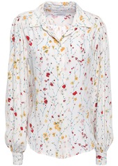 Equipment Woman Marcilly Floral-print Washed-crepe Blouse White