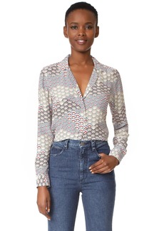 EQUIPMENT Women's Adalyn Fan Printed Blouse  L