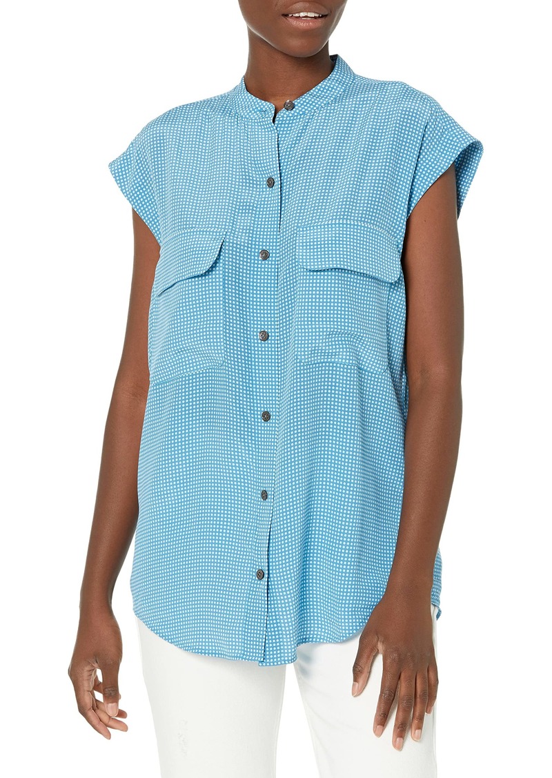 Equipment womens Equipment Covisa Top Blouse Mediterranean Blue Pale Aqua  US