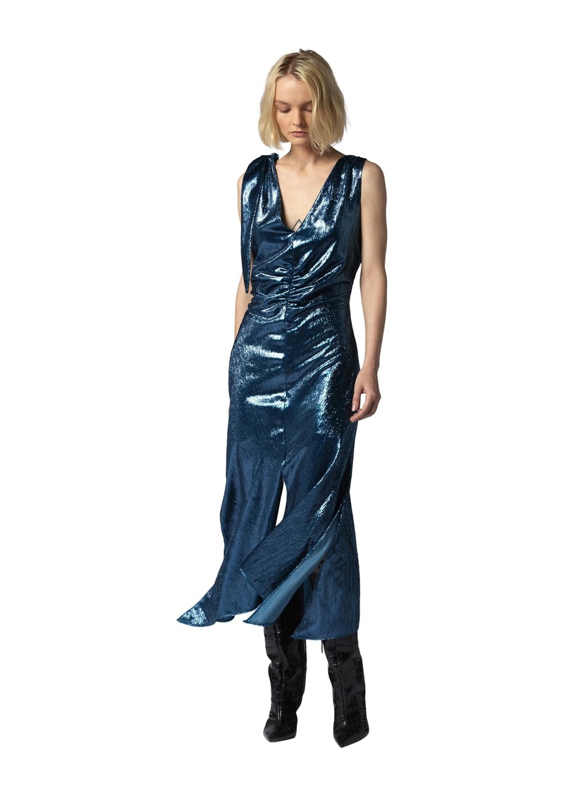 EQUIPMENT Women's Zoe Maxi Dress in DEEP Lagoon