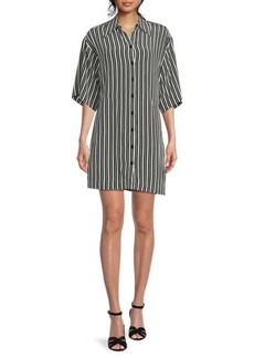 Equipment Etienna Stripe Silk Shirt Dress
