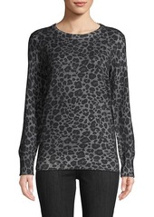 Equipment Rei Leopard-Print Cotton & Cashmere Sweater