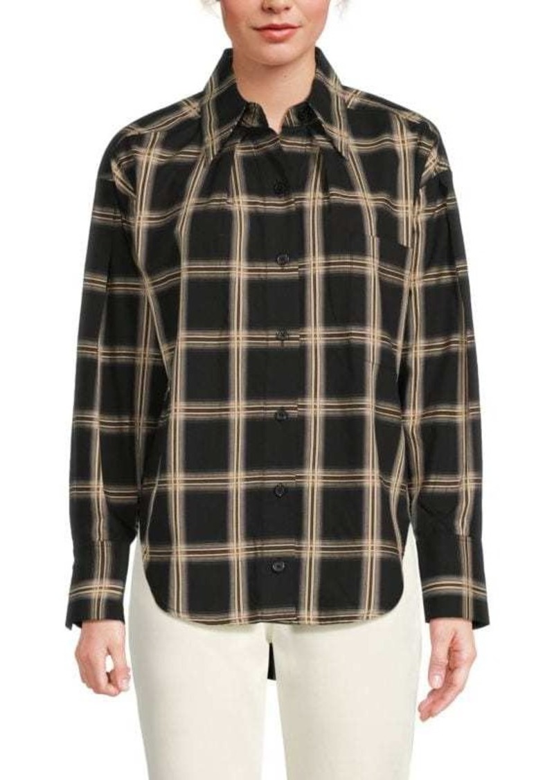 Equipment Sergine Windowpane Long Sleeve Shirt