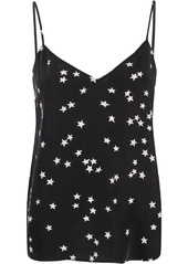 Equipment star-print silk cami top