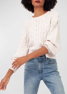 Equipment Stefania Cable-Knit Crewneck Wool Sweater