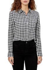 Equipment Slim Signature Houndstooth Shirt in Black/White at Nordstrom