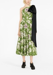 Erdem asymmetric floral-print midi dress