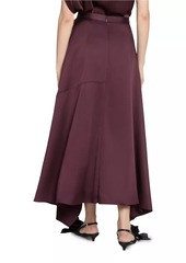 Erdem Asymmetric Satin Skirt